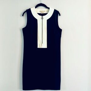Michael Kors Black & White Color Block Sleeveless Dress Size S/P